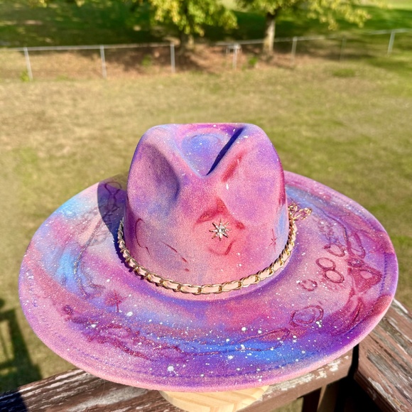 Cow Abduction Outer Space Inspired Burned Hat - Picture 5 of 8